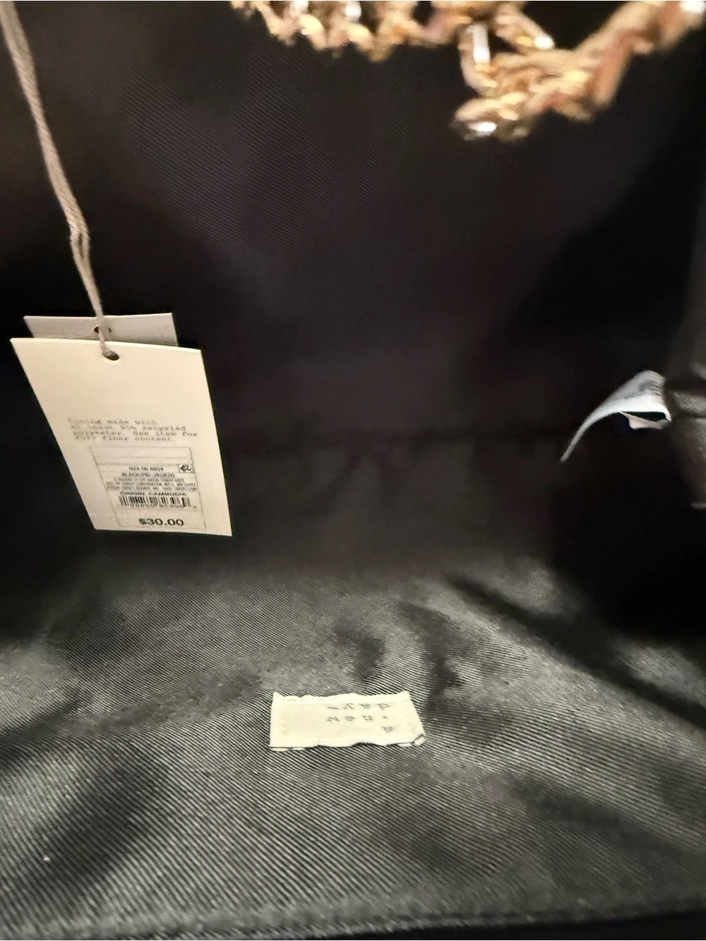 A New Day Black and Gold Beaded Handbag. NWT. - Picture 7 of 8